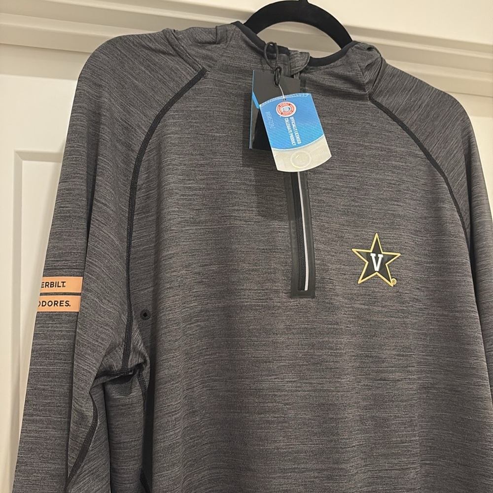 NWT [Levelwear] Vanderbilt Commodores NCAA Apex 1/4 Zip Hooded Pullover Men’s L - Picture 5 of 15